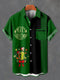 Men's Christmas Cartoon Funny Graphic Short Sleeve Hawaiian Shirt